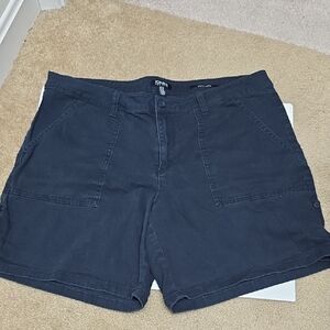 Jones New York Women's Navy Blue Cargo Shorts - Size 14